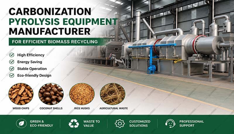 Carbonization Pyrolysis Equipment Manufacturer for Efficient Biomass Recycling