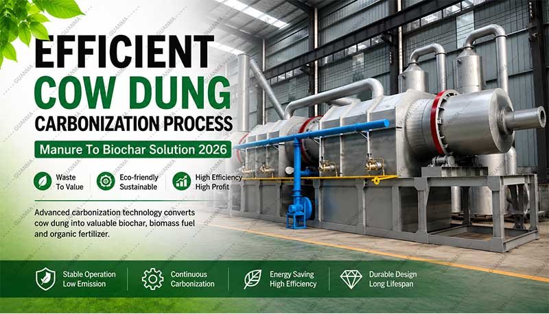 Efficient Cow Dung Carbonization Process