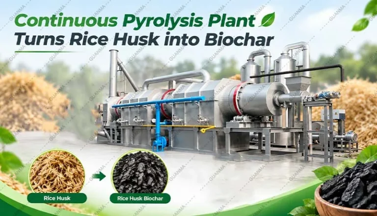 Continuous Pyrolysis Plant for Biochar Production from Rice Husk